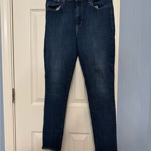 Levi's Dark Blue Women's Skinny Jeans, high rise